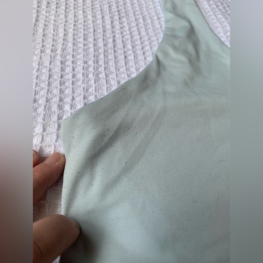 All in Motion Longline Cropped Tank Sport Bra Light Medium Support Mint Green XL - Picture 9 of 12